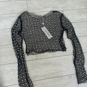 Beach Bunny Mesh Pearl Top